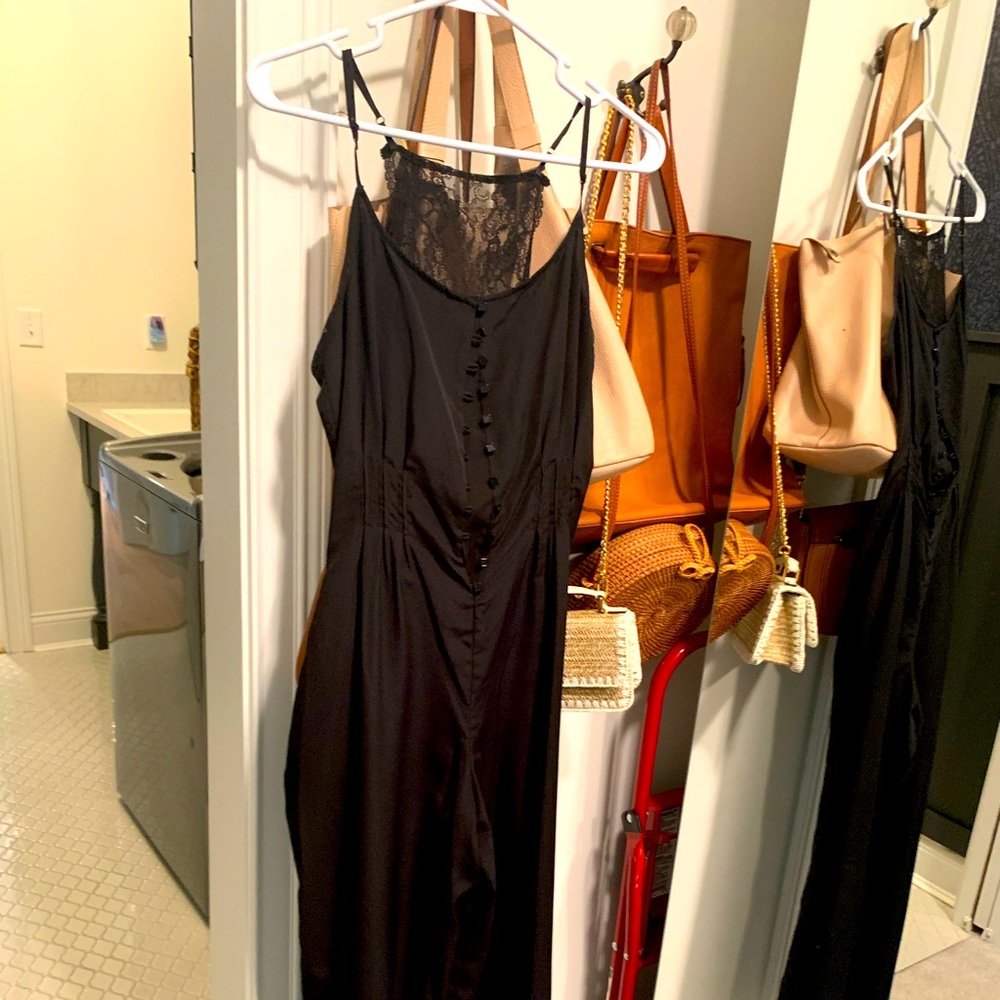 BCBG Lace Pleated Jumpsuit